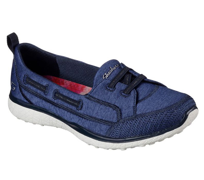 Skechers Dam Marinblå Slip On - Microburst - Topnotch - Sverige (QZDTP-6375)